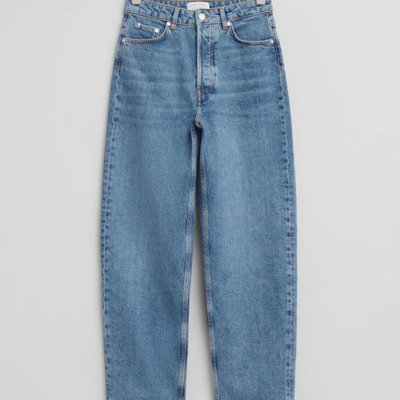 & Other Stories High Waist Tapered Leg Jeans 100% Cotton Sz 27 Stockholm Atelier - Picture 1 of 11